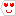 目がハート。