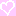 white heart in pink