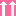 上矢印×２